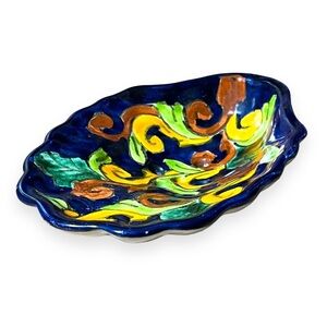 Mexican Ceramic Talavera Draining Soap Dish Hand Painted Terracotta from‎ Mexico